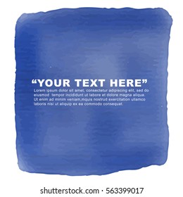 Blue  watercolor labels design elements,aquarelle vector illustration