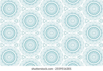 Blue watercolor mandala design pattern