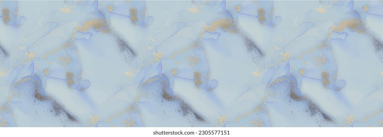 Mármol de color azul. Fondo del degradado de aceite. Acuarela de mármol dorado. Lienzo de tinta de alcohol de lujo. Fondo transparente del vector. Pintura de tinta de aceite. Textura de la tinta del vector del cobre. Plantilla de arte sin vectores