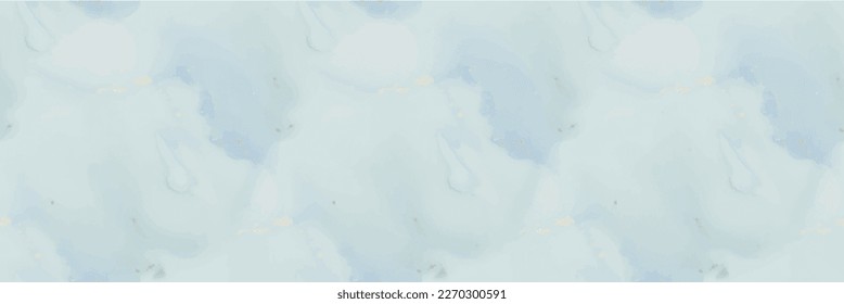 Blue Watercolor Marble. Vector Elegant Background. Foil Art Paint. Foil Abstract Watercolor. Luxury Vector Ink Marble. Bronze Alcohol Ink Glitter. Gold Marble Background. Modern Seamless Ink Painting