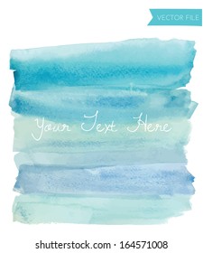 Blue Watercolor Ombre Background Vector