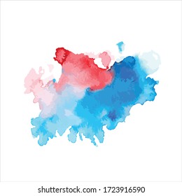 blue watercolor paint stroke background vector illustration 