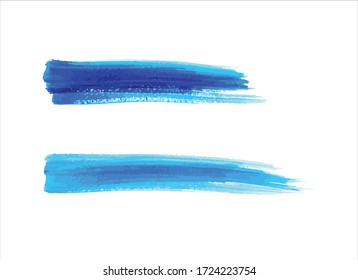 blue watercolor paint stroke background vector illustration