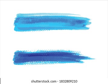 blue watercolor paint stroke background vector illustration