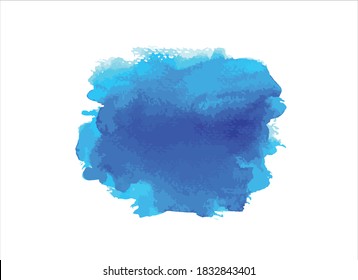 blue watercolor paint stroke background vector illustration