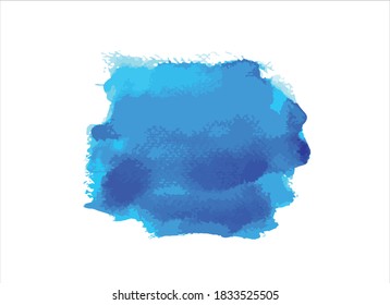 blue watercolor paint stroke background vector illustration