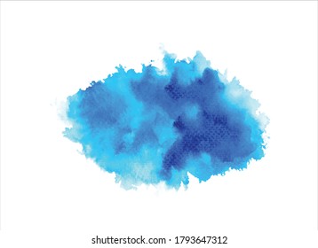 blue watercolor painted stroke background vector illustration