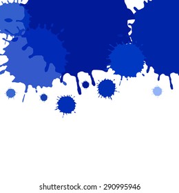 blue watercolor painted vector ,space for your text