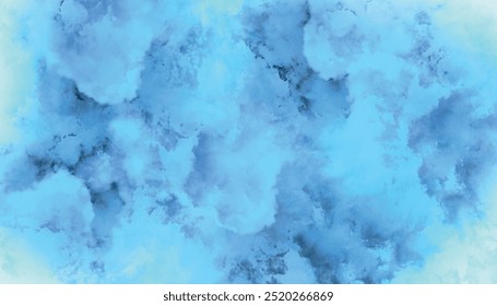 Blue watercolor and paper texture. Blue, white watercolor background. Blue, white watercolor background. Sky blue grunge texture.	