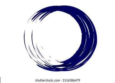 Blue watercolor pattern, paint white wall or blue watercolor image on white background