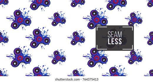 blue watercolor spinner. Vector hand drawn fashion illustration on white background in watercolor style