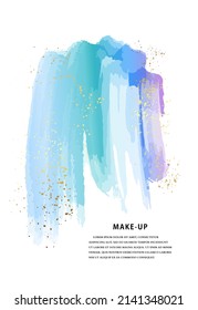 Blue watercolor splash abstract texture liquid design , pastel handmade banner. Abstract purple alcohol ink on white background. The color splashing in the paper vector design 