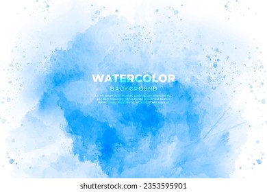 Blue watercolor splash background, Blue background