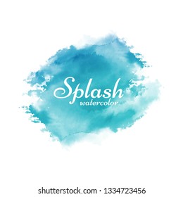 Blue watercolor splash decorative design background