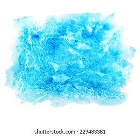 Blue watercolor spot, isolated on a white background.Vector illustration.