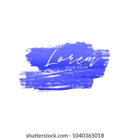 blue watercolor stain backgorund vector