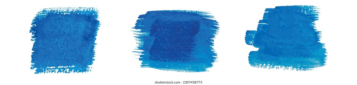 Blue watercolor stain. Watercolor background. Blue watercolor brush. Vector design