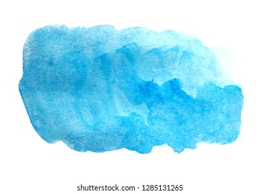 Blue watercolor stain vector