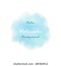 Blue Watercolor Stain Vector Background