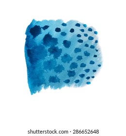 Blue watercolor stain. Vector. EPS8