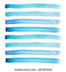 Blue watercolor stain. Vector. EPS8