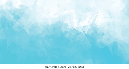 Blue watercolor stroke paint brush ink pastel on white background abstract watercolor hand painted background 