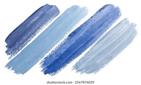 Blue watercolor strokes, artistic paint textures, abstract design elements, creative background inspiration.