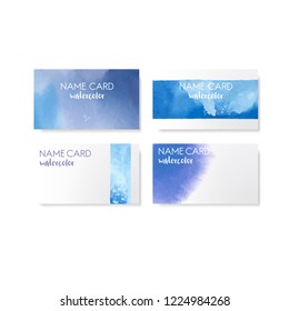 Blue watercolor style banner vector