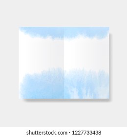 Blue watercolor style banner vector