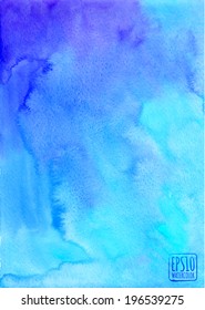 Blue watercolor vector background