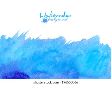 Blue watercolor vector background