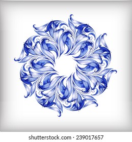 Blue watercolor vector background