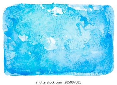 Blue watercolor vector background.