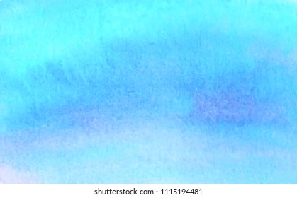 Blue watercolor vector background. Abstract hand paint square stain backdrop.