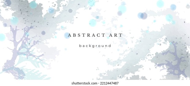 Fondo del vector de color de agua azul. Diseño Resumen de Bodas. Estilo Mínimo Invierno. Textura acuarela. Tonos Fríos Pastel. Art For Invitation Cards Holiday Winter Season. Nochebuena de cubierta moderna.