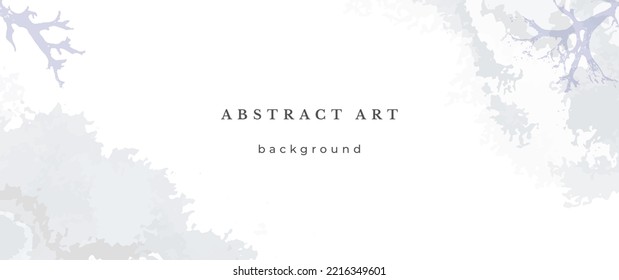 Blue Watercolor Vector Background. Wedding Abstract Design. Winter Minimal Style. Watercolor Texture. Pastel Cold Tones. Art For Invitations Cards Holiday Winter Season. Modern Cover Christmas Party.