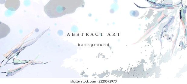 Fondo del vector de color de agua azul. Diseño Resumen de Bodas. Estilo Mínimo Invierno. Textura acuarela. Tonos Fríos Pastel. Art For Invitation Cards Holiday Winter Season. Nochebuena de cubierta moderna.