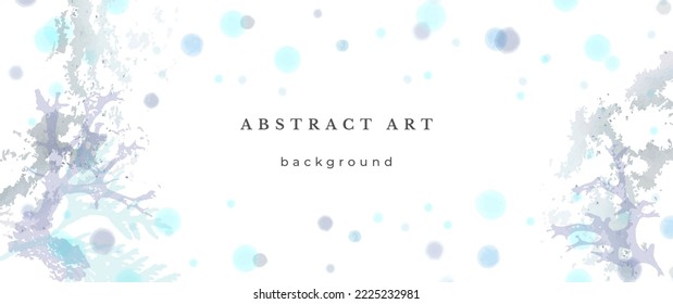 blauer Vektorhintergrund. Abstraktes Hochzeitsdesign. Winterminimalstil. Aquarell Textur. Pastellfarbene Töne. Kunst für Einladungen Karten Feiertage Wintersaison. Modern Cover Weihnachtsfeier.