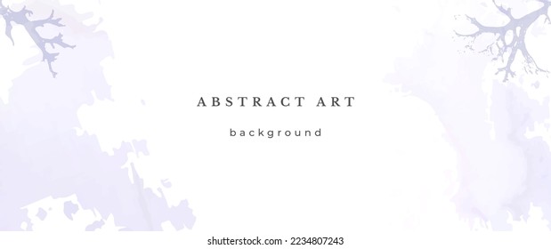 Blue Watercolor Vector Background. Wedding Abstract Design. Winter Minimal Style. Watercolor Texture. Pastel Cold Tones. Art For Invitations Cards Holiday Winter Season. Modern Cover Christmas Party.