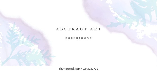 Blue Watercolor Vector Background. Wedding Abstract Design. Winter Minimal Style. Watercolor Texture. Pastel Cold Tones. Art For Invitations Cards Holiday Winter Season. Modern Cover Christmas Party.