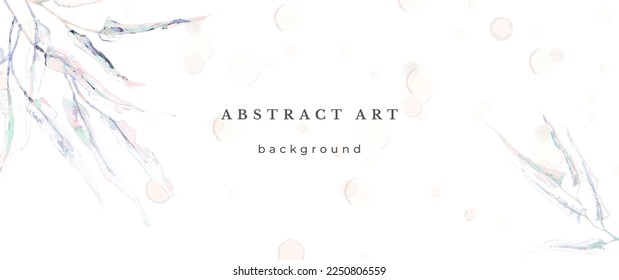Blue Watercolor Vector Background. Wedding Abstract Design. Winter Minimal Style. Watercolor Texture. Pastel Cold Tones. Art For Invitations Cards Holiday Winter Season. Modern Cover Christmas Party.