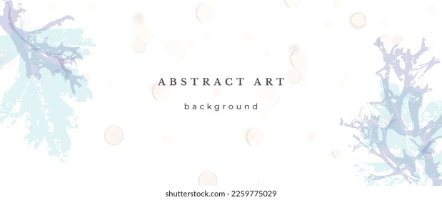 Blue Watercolor Vector Background. Wedding Abstract Design. Winter Minimal Style. Watercolor Texture. Pastel Cold Tones. Art For Invitations Cards Holiday Winter Season. Modern Cover Christmas Party.