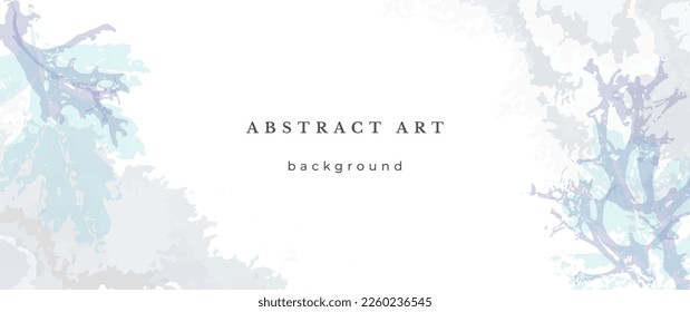 Blue Watercolor Vector Background. Wedding Abstract Design. Winter Minimal Style. Watercolor Texture. Pastel Cold Tones. Art For Invitations Cards Holiday Winter Season. Modern Cover Christmas Party.