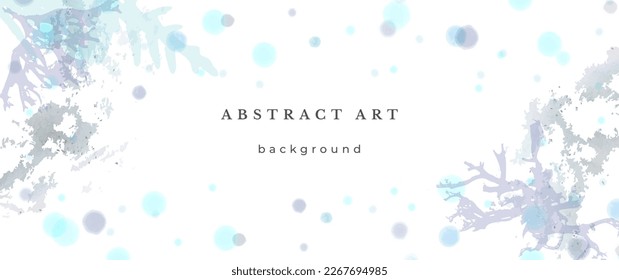 blauer Vektorhintergrund. Abstraktes Hochzeitsdesign. Winterminimalstil. Aquarell Textur. Pastellfarbene Töne. Kunst für Einladungen Karten Feiertage Wintersaison. Modern Cover Weihnachtsfeier.