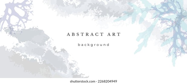 Blue Watercolor Vector Background. Wedding Abstract Design. Winter Minimal Style. Watercolor Texture. Pastel Cold Tones. Art For Invitations Cards Holiday Winter Season. Modern Cover Christmas Party.