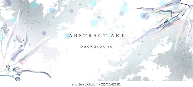 Fondo del vector de color de agua azul. Diseño Resumen de Bodas. Estilo Mínimo Invierno. Textura acuarela. Tonos Fríos Pastel. Art For Invitation Cards Holiday Winter Season. Nochebuena de cubierta moderna.