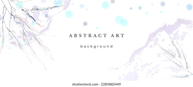 Blue Watercolor Vector Background. Wedding Abstract Design. Winter Minimal Style. Watercolor Texture. Pastel Cold Tones. Art For Invitations Cards Holiday Winter Season. Modern Cover Christmas Party.