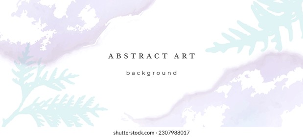Blue Watercolor Vector Background. Wedding Abstract Design. Winter Minimal Style. Watercolor Texture. Pastel Cold Tones. Art For Invitations Cards Holiday Winter Season. Modern Cover Christmas Party.