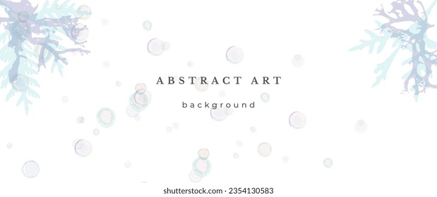 Blue Watercolor Vector Background. Wedding Abstract Design. Winter Minimal Style. Watercolor Texture. Pastel Cold Tones. Art For Invitations Cards Holiday Winter Season. Modern Cover Christmas Party.