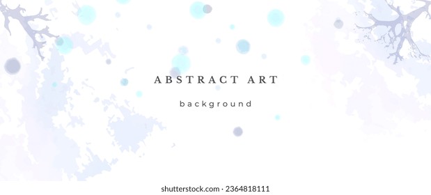 Blue Watercolor Vector Background. Wedding Abstract Design. Winter Minimal Style. Watercolor Texture. Pastel Cold Tones. Art For Invitations Cards Holiday Winter Season. Modern Cover Christmas Party.